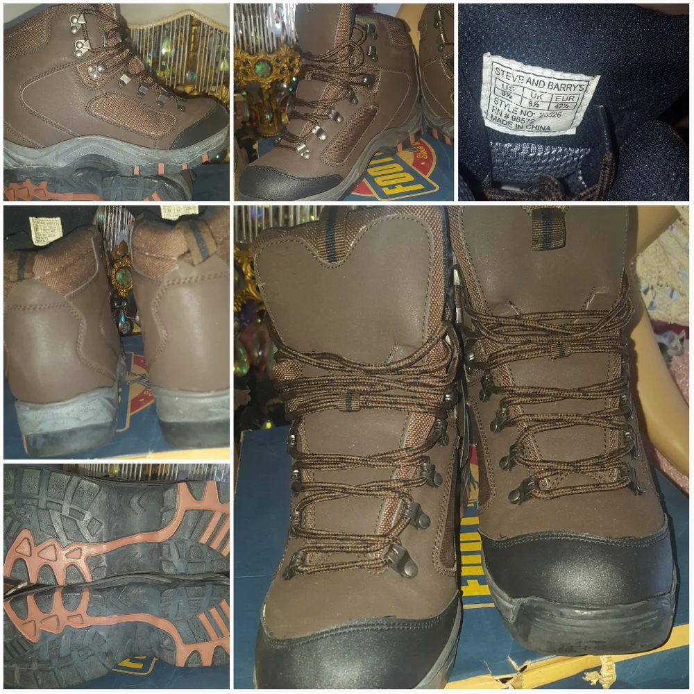 Steve and Barry brown hiking boots. Size 9.5 MENS NEW - Picture 2 of 16